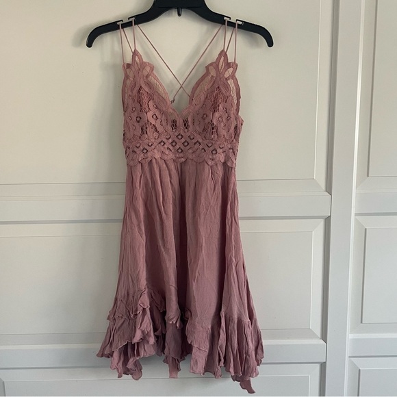 New! Free People Adella Slip Dress light pink nwt 30450 - Picture 6 of 10